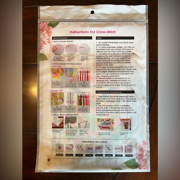 Abstract Fox Stamped Cross Stitch Kit - Picture 5 of 5